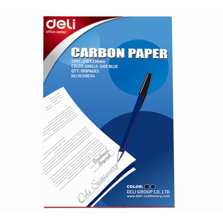 DELI E39834 Carbon Ƽg (A4/Ŧ) 100i/ , Papers, Carbon Paper
