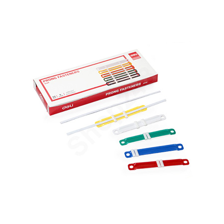 Deli 5548 ֳK paper fastener (/50 pcs) plastic paper fasteners