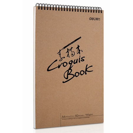 Deli 73634 Sketch Book y(A4/160g/60) Delig͵eïøï Drawing Book and Sketch Book