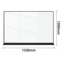 黑色鋁框磁性強化玻璃白板 150x100cm