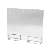 透明亞加力桌面屏風擋板 (W600 X H550mm/金屬插座)