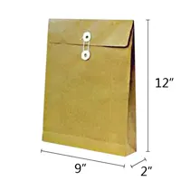 風琴雞眼封牛皮紙公文袋A4 - 9吋x12吋x2吋(50個裝)