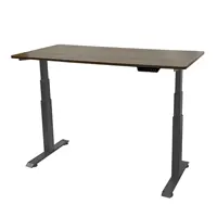 SONEX 電動升降辦公桌 (黑色架/深棕桌面-140x70cm)