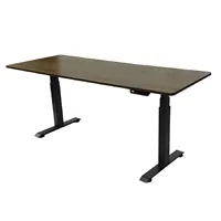 SONEX 電動升降辦公桌 (黑色架/深棕桌面-180x70cm)