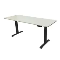 SONEX 電動升降辦公桌 (黑色架/白色桌面-180x70cm)