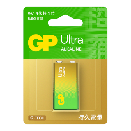 GP Ultra Pʹq Alkaline (9V / 1ɸ) GP WQ battery,电,q q q 9Vq