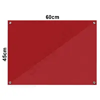 磁性強化玻璃白板 (紅色/60x45cm)