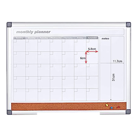 Monthly Planner ժO (60x45cm) 乺uժO Monnthly Schedule Whiteboard