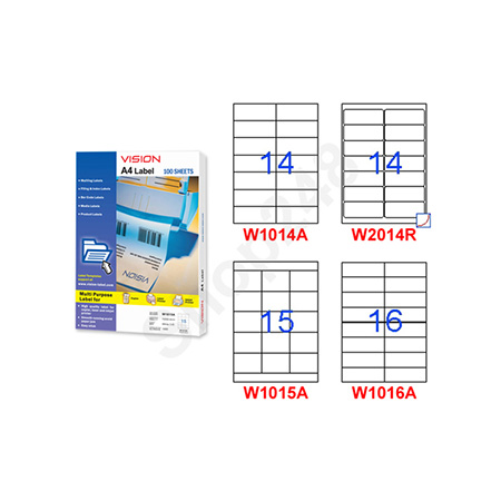 VISION A4qK (100i) Labels, qK, a4 q label A4 Computer Label, mailing label,ink jet mailing label