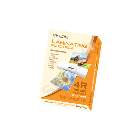 VISION L (4R-110x160)mm (100mic / 100i) L L Clear Laminating Pouches Laminating Film laminator pouch 