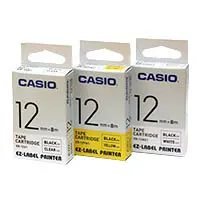 Casio XR12 標籤帶(黑字) 12mm x 8M