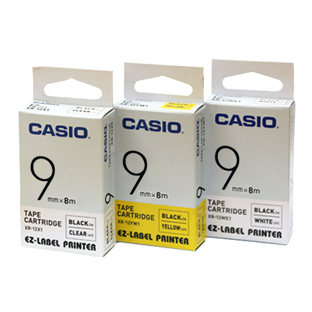 Casio XR9 ұa(¦r) 9mm x 8M CasioҾμұaBLabeling Machine & TapesBLabeling Tapes