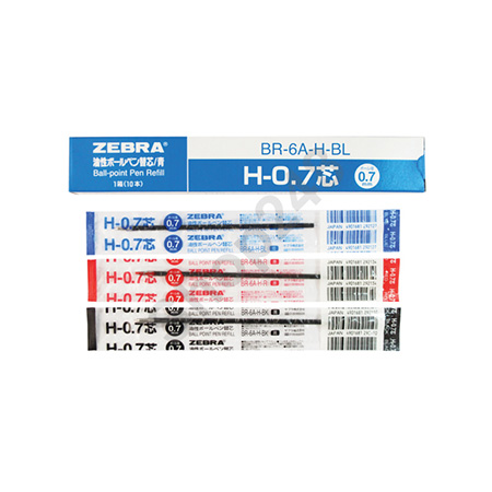 ZEBRA 斑馬牌 H-0.7芯 原子筆筆芯 0.7mm(10支裝) pen refill,筆替芯  Pens and Correction Supplies, Pen Refill,筆芯