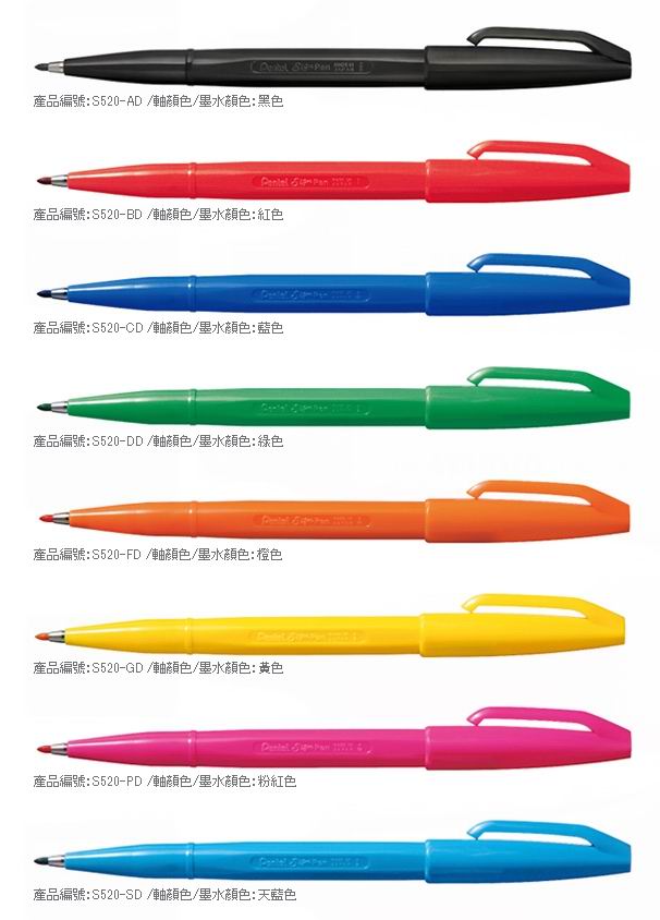 Pentel Ϯ Sign Pen S520 ñr (2mm)