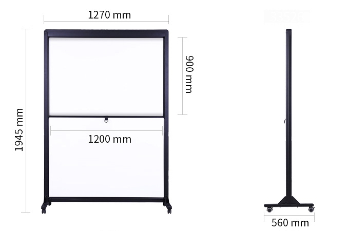 上下推拉式雙板四面活動式白板綠板(1200x1750)mm